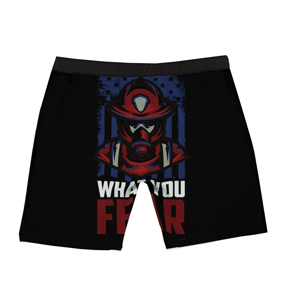 I Fight What You Fear Firefighter Print Boxer Briefs-grizzshop