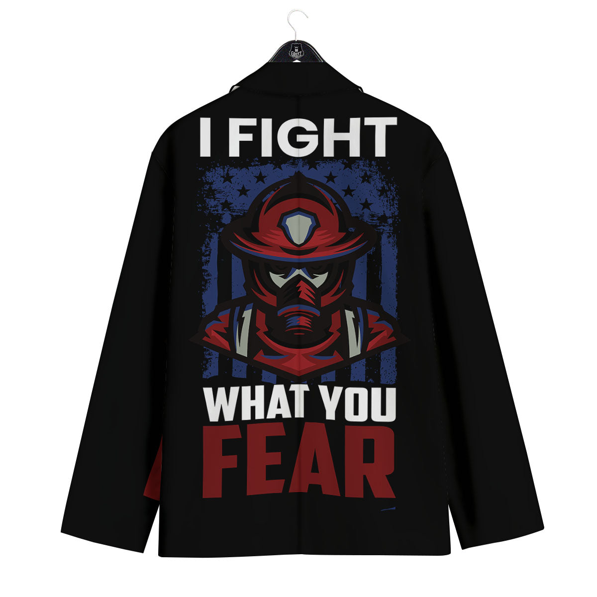 I Fight What You Fear Firefighter Print Men's Sport Coat-grizzshop