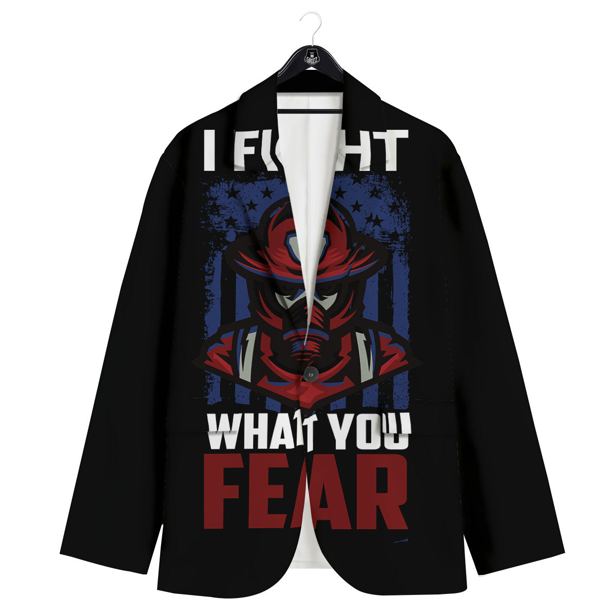 I Fight What You Fear Firefighter Print Men's Sport Coat-grizzshop