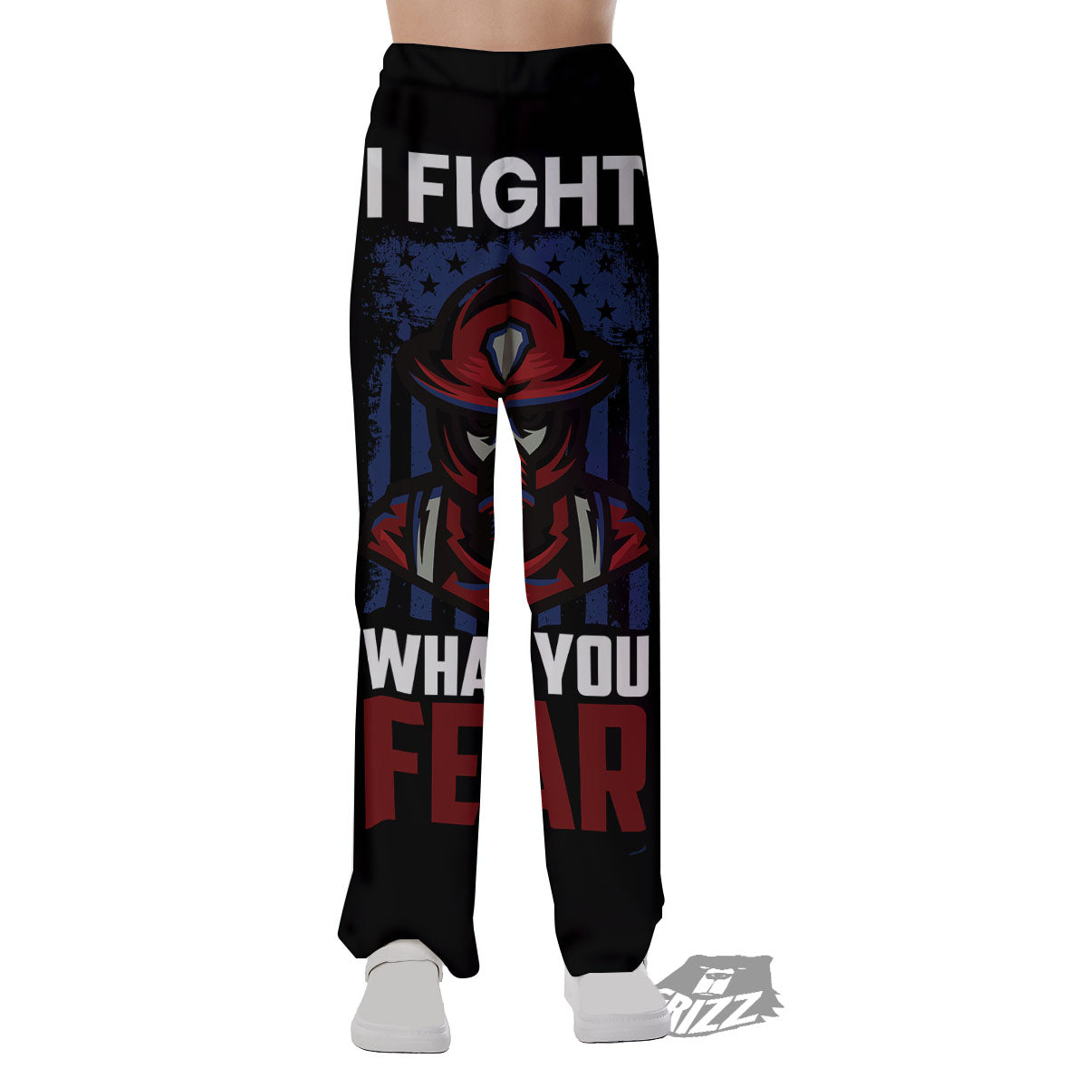 I Fight What You Fear Firefighter Print Pajama Pants-grizzshop
