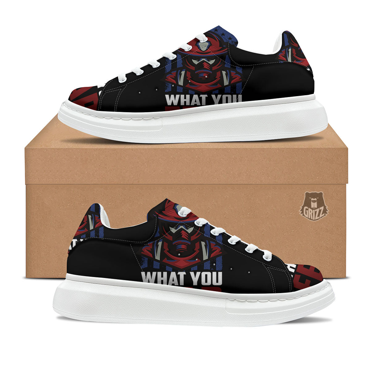 I Fight What You Fear Firefighter Print Platform Shoes-grizzshop