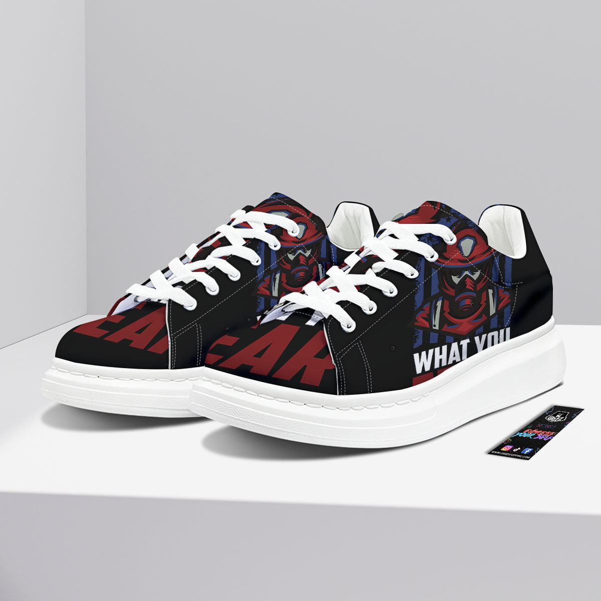 I Fight What You Fear Firefighter Print Platform Shoes-grizzshop
