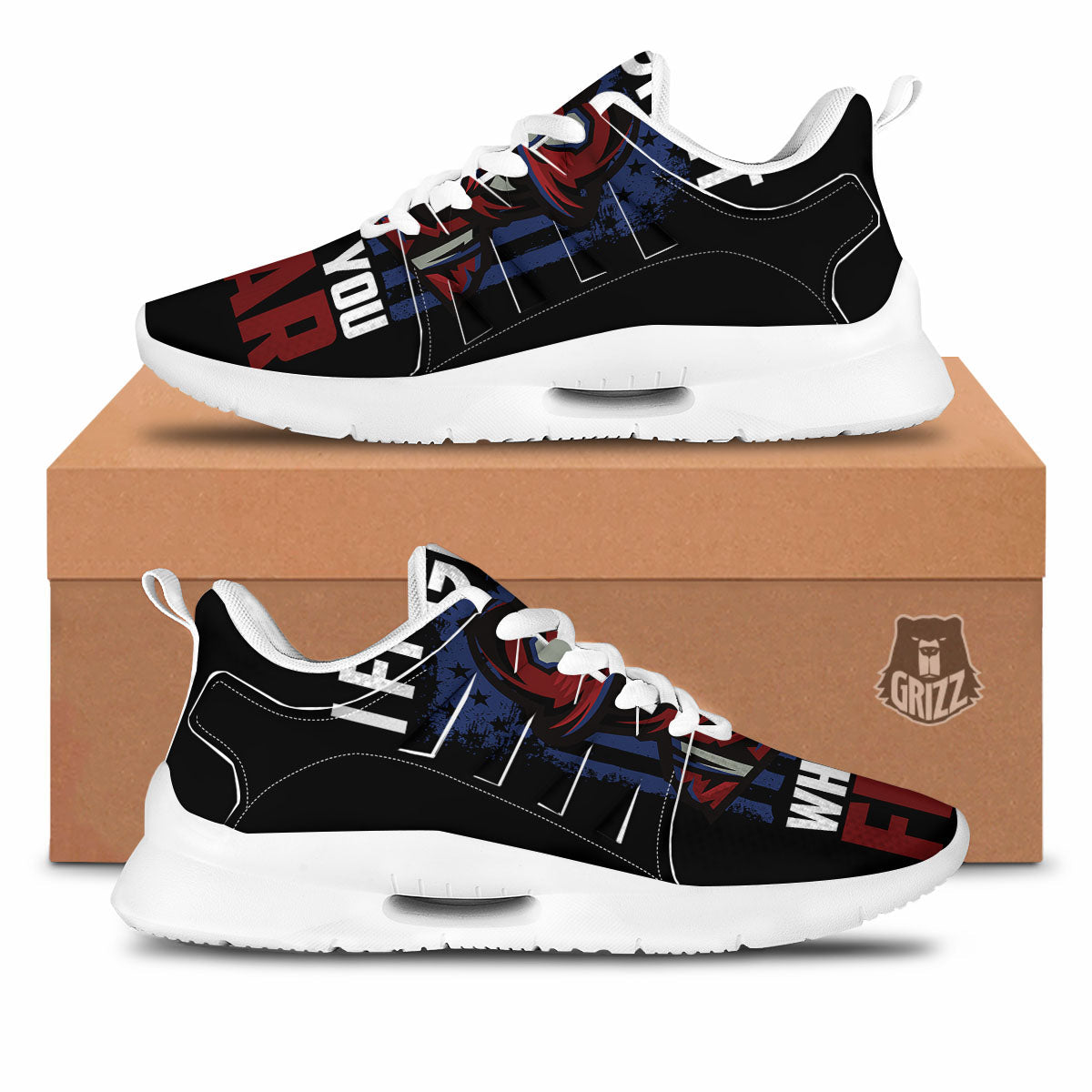 I Fight What You Fear Firefighter Print Tennis Shoes-grizzshop