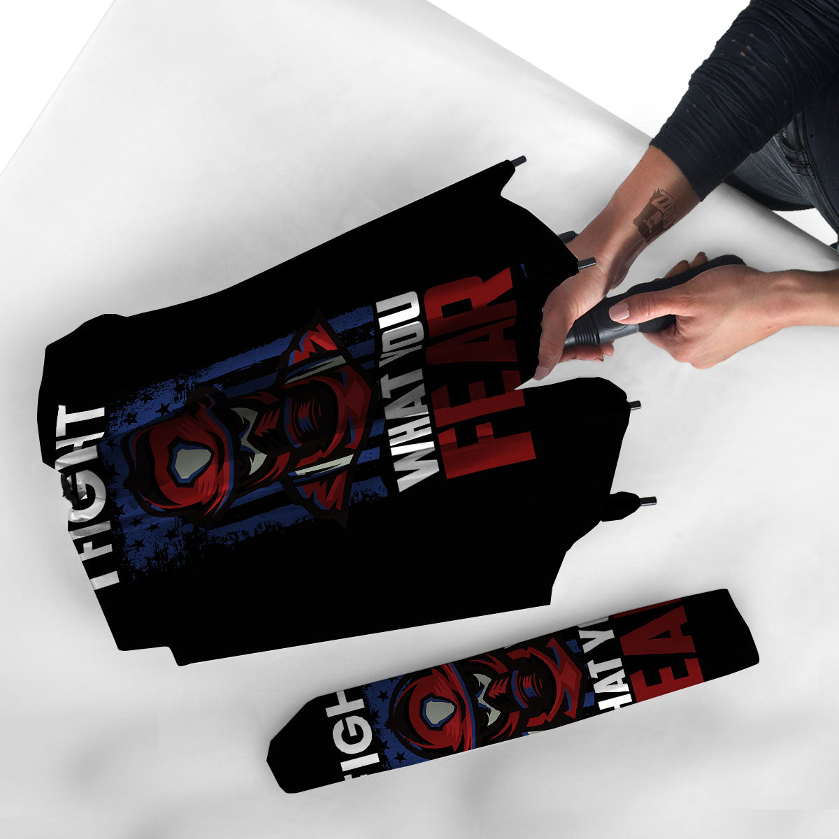 I Fight What You Fear Firefighter Print Umbrella-grizzshop