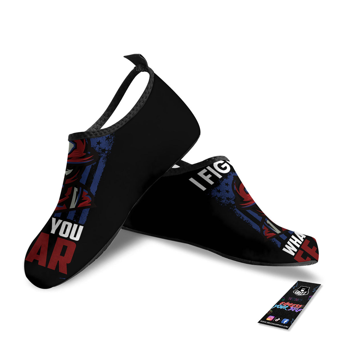I Fight What You Fear Firefighter Print Water Shoes-grizzshop
