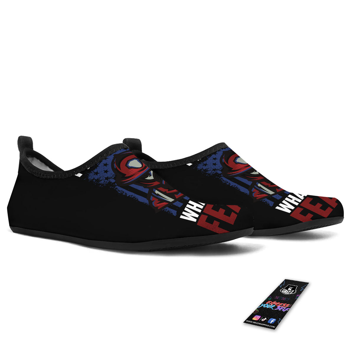 I Fight What You Fear Firefighter Print Water Shoes-grizzshop