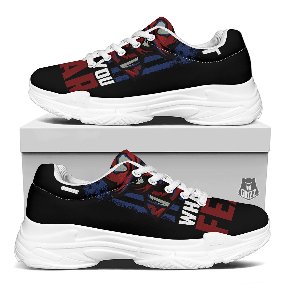 I Fight What You Fear Firefighter Print White Chunky Shoes-grizzshop