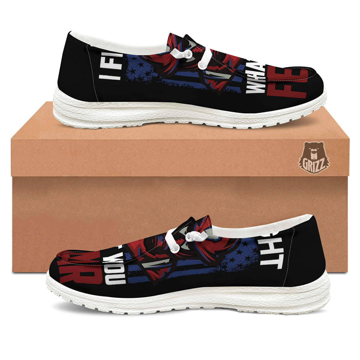 I Fight What You Fear Firefighter Print White Loafers-grizzshop