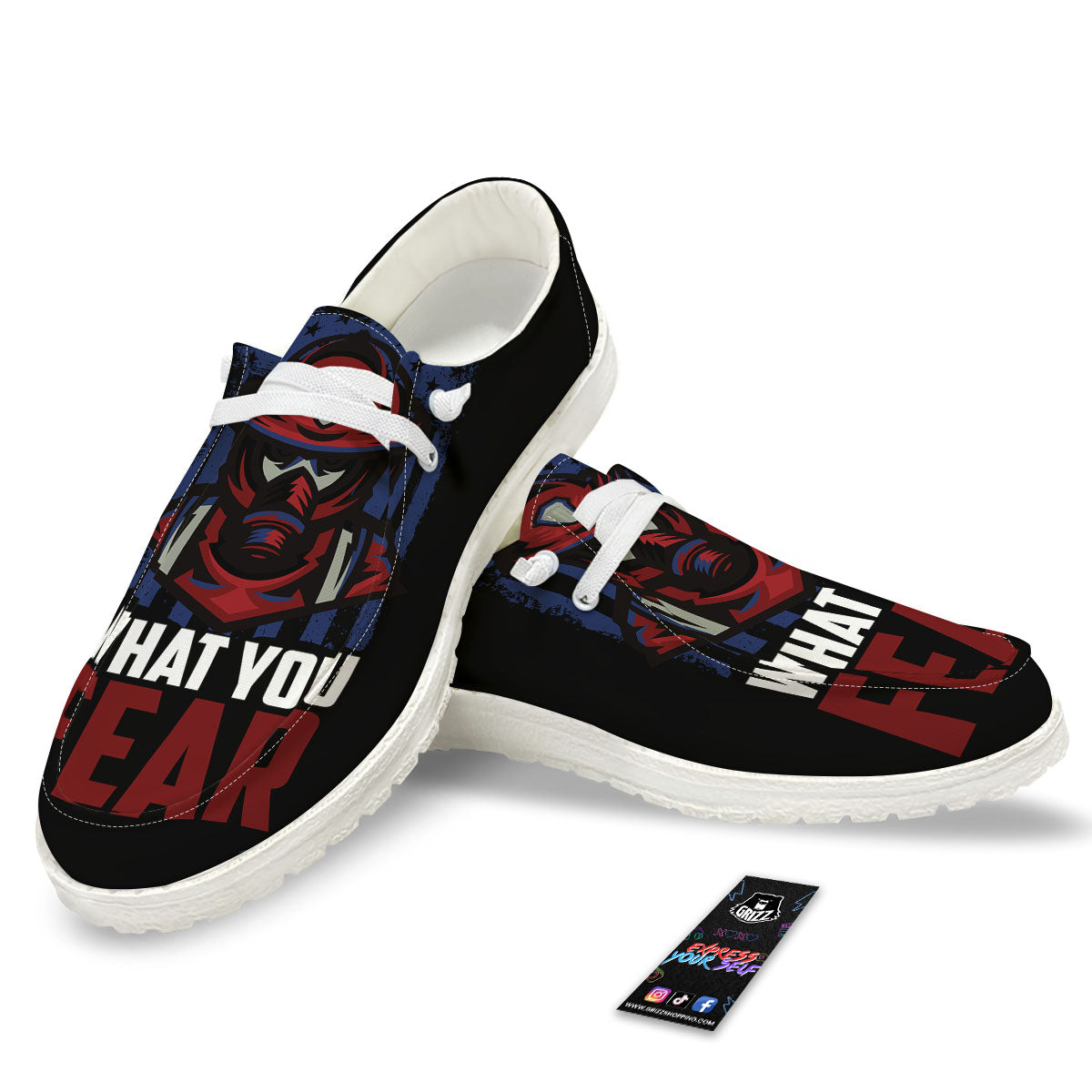 I Fight What You Fear Firefighter Print White Loafers-grizzshop