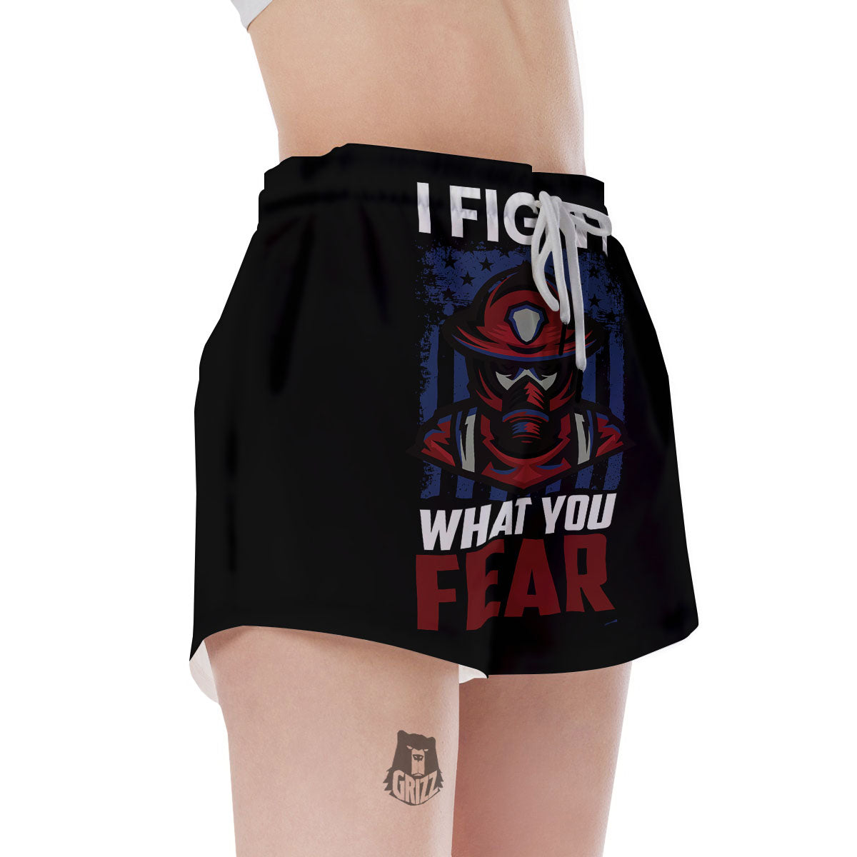 I Fight What You Fear Firefighter Print Women's Shorts-grizzshop