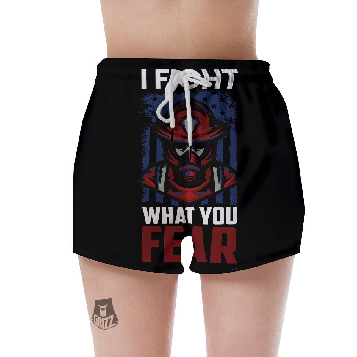 I Fight What You Fear Firefighter Print Women's Shorts-grizzshop