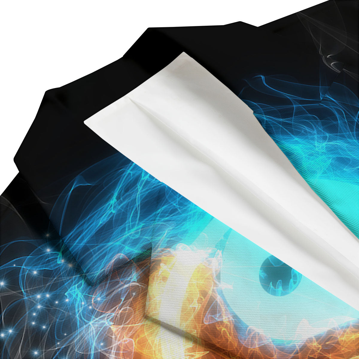 Ice And Fire Sparkle Yin Yang Print Men's Blazer-grizzshop