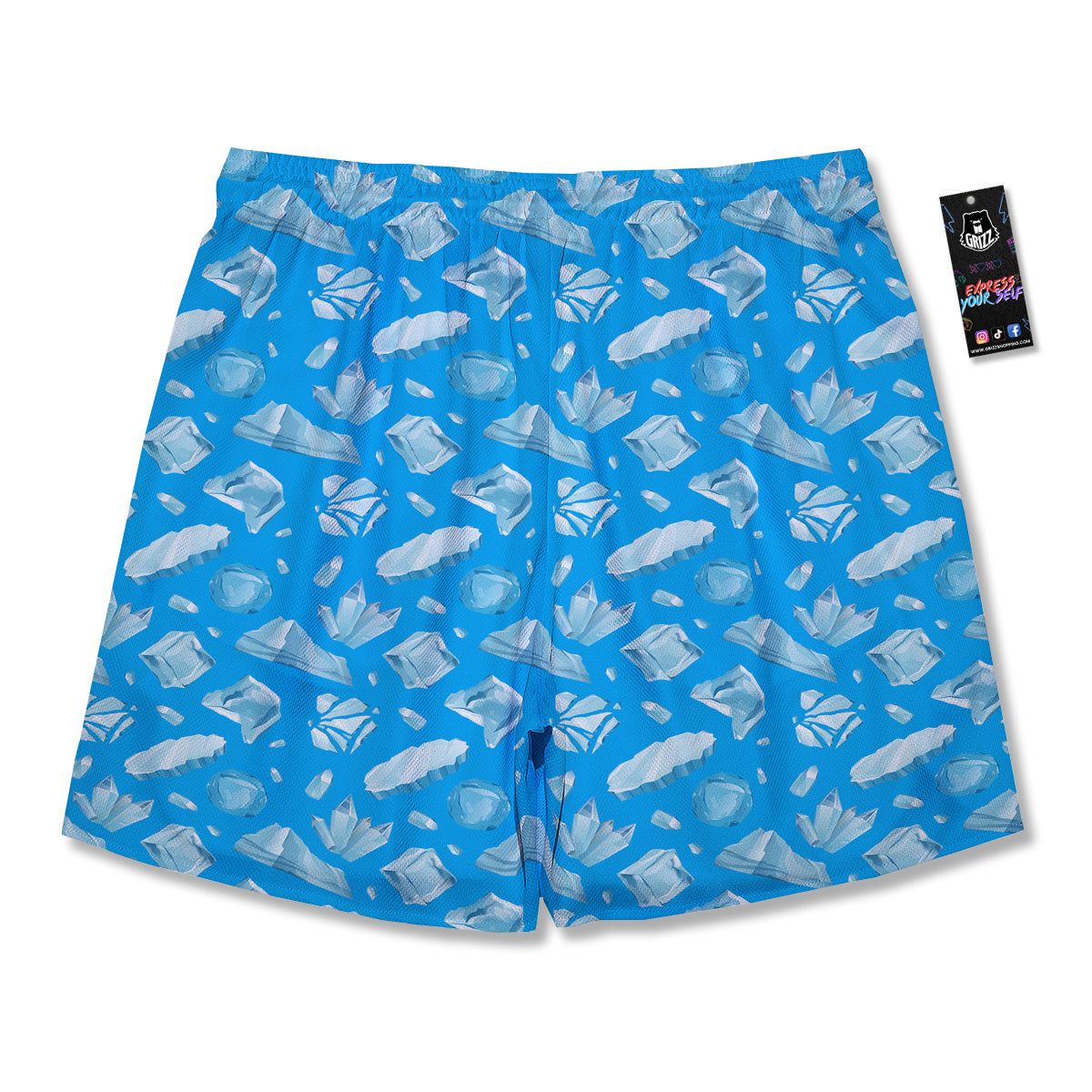 Ice Caps Snowdrifts And Icicles Print Pattern Men's Running Shorts-grizzshop