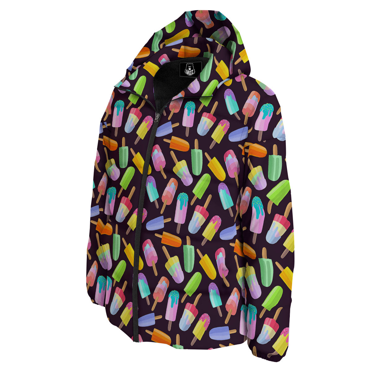 Ice Cream Colorful Print Pattern Down Jacket-grizzshop
