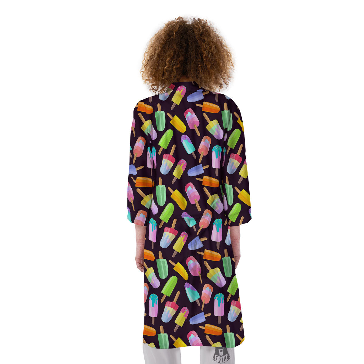 Ice Cream Colorful Print Pattern Kimono-grizzshop