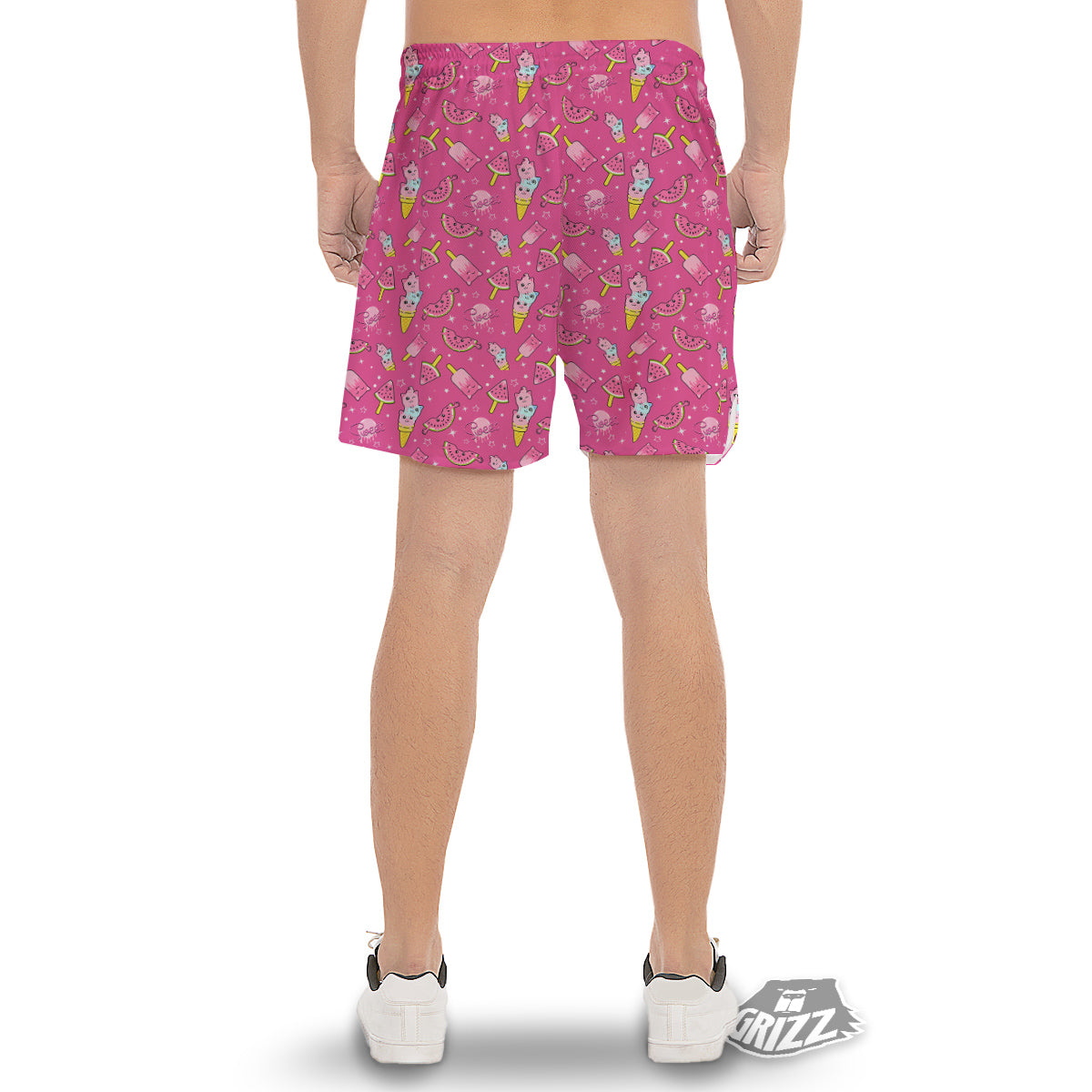 Ice Cream Cute Print Pattern Men's Gym Shorts-grizzshop
