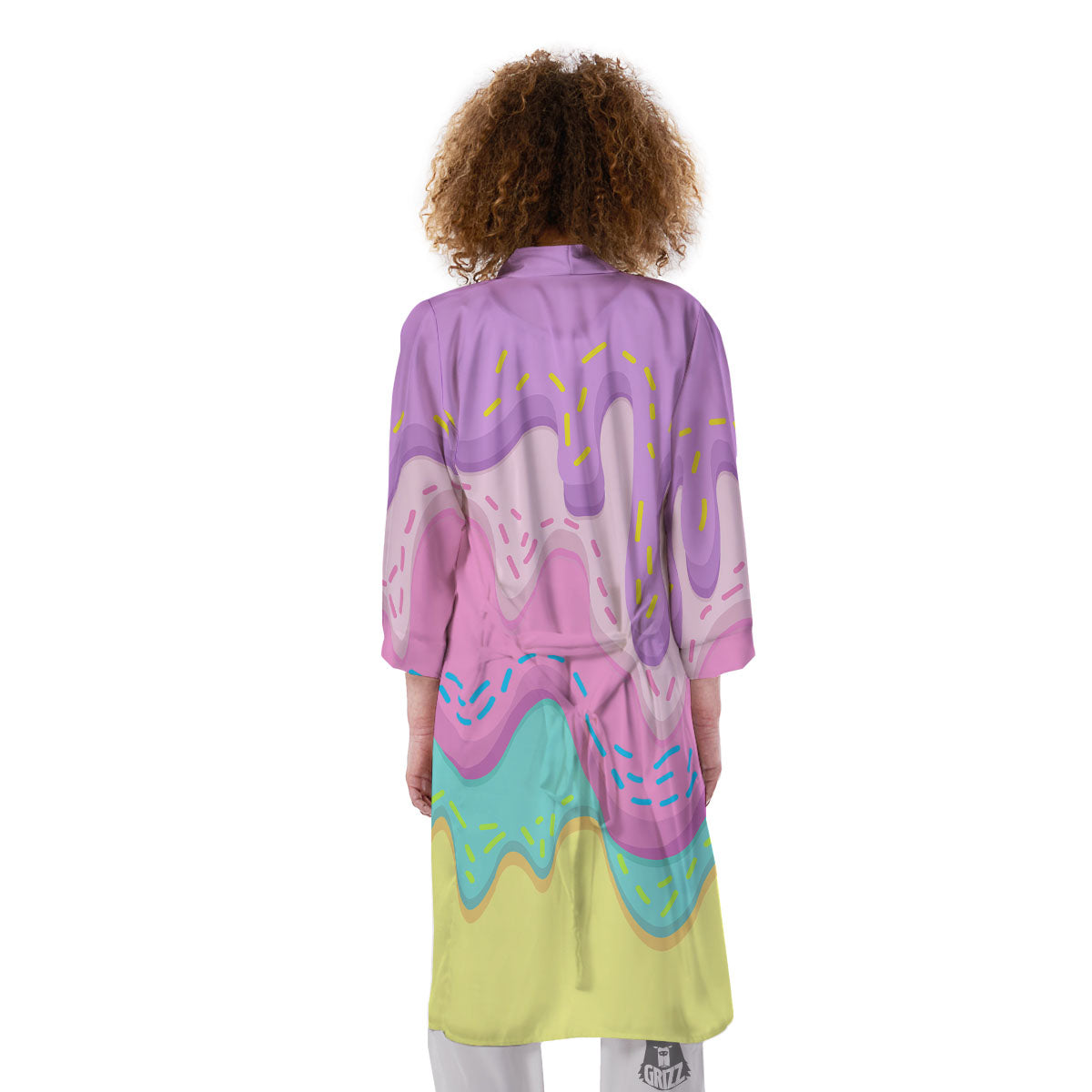 Ice Cream Dripping Pastel Print Kimono-grizzshop