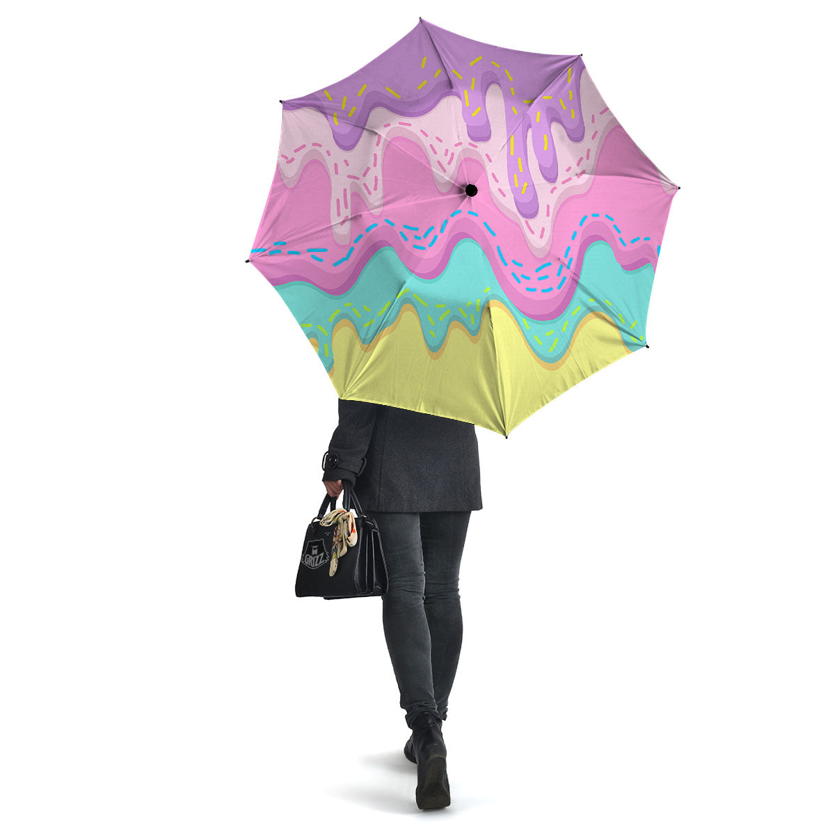 Ice Cream Dripping Pastel Print Umbrella-grizzshop