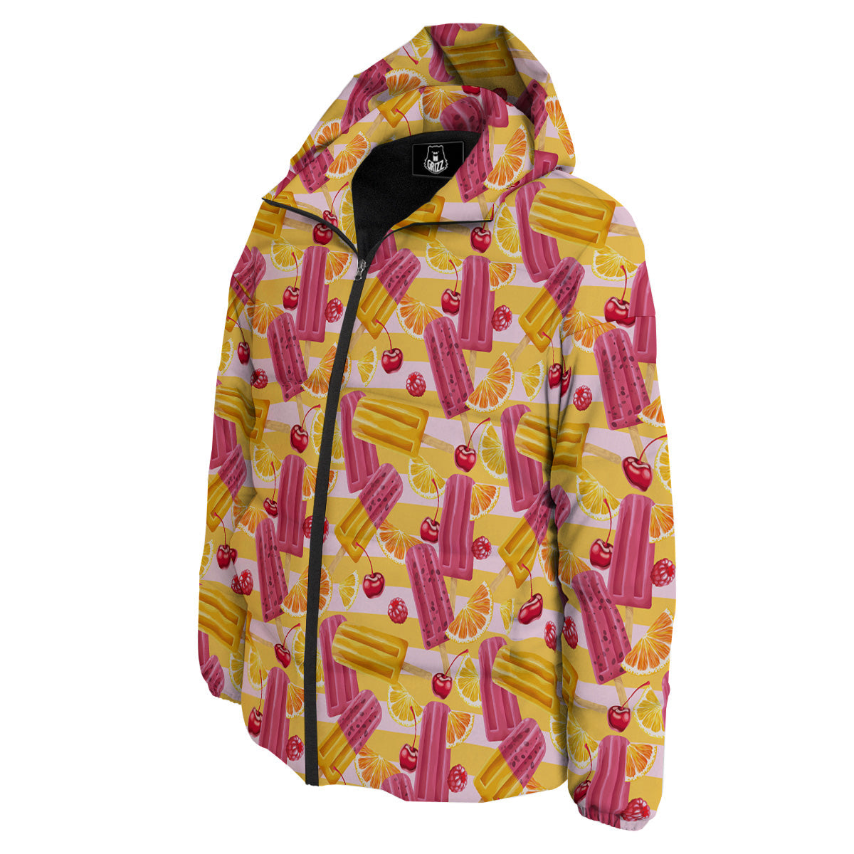 Ice Cream Fruits And Berries Print Pattern Down Jacket-grizzshop