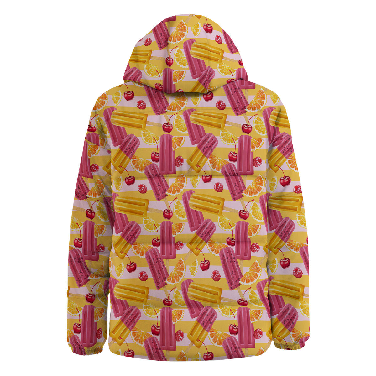 Ice Cream Fruits And Berries Print Pattern Down Jacket-grizzshop