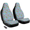 Ice Cream Pink And Brown Print Pattern Car Seat Covers-grizzshop