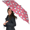 Ice Cream Pink Striped Print Pattern Umbrella-grizzshop