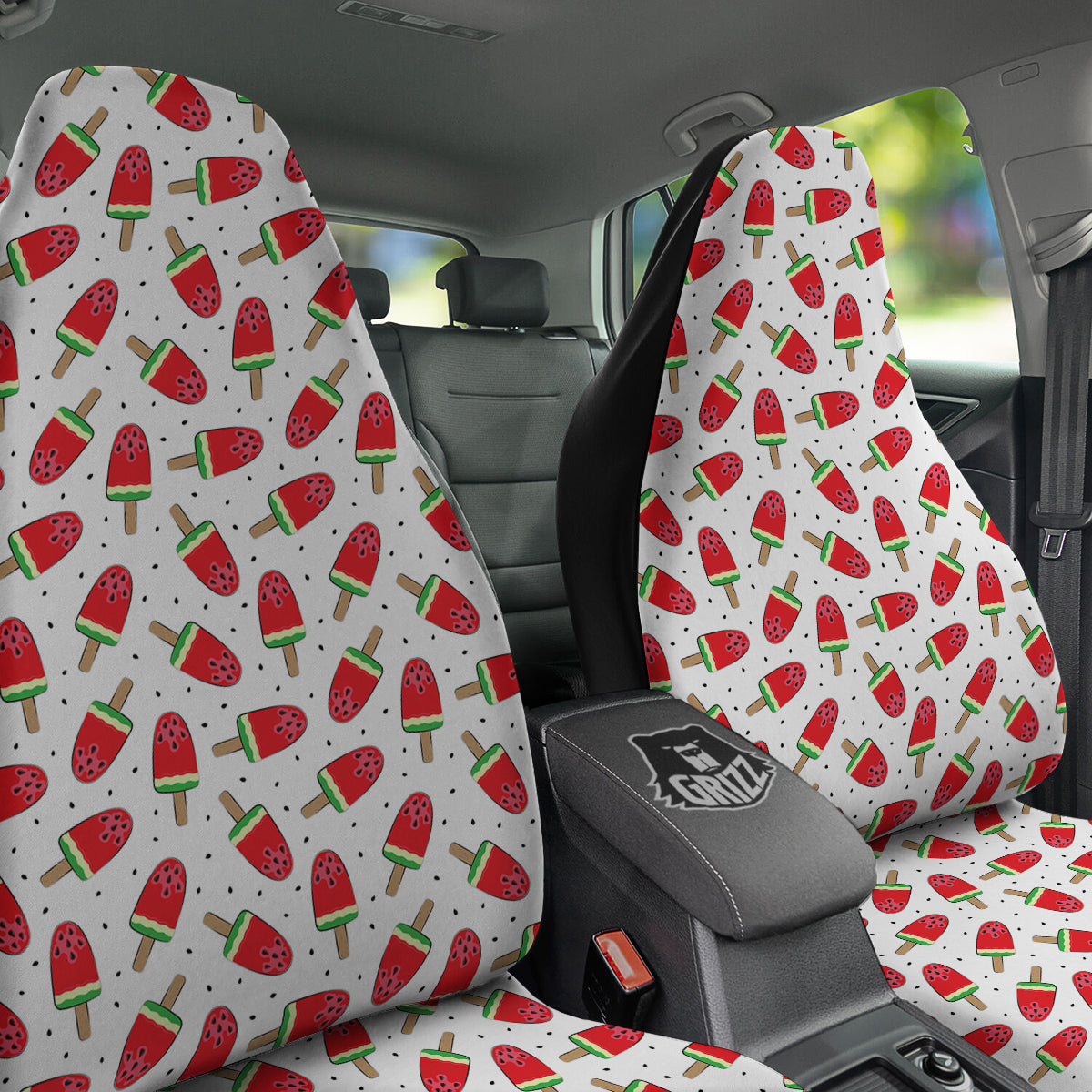 Ice Cream Watermelon Print Pattern Car Seat Covers-grizzshop