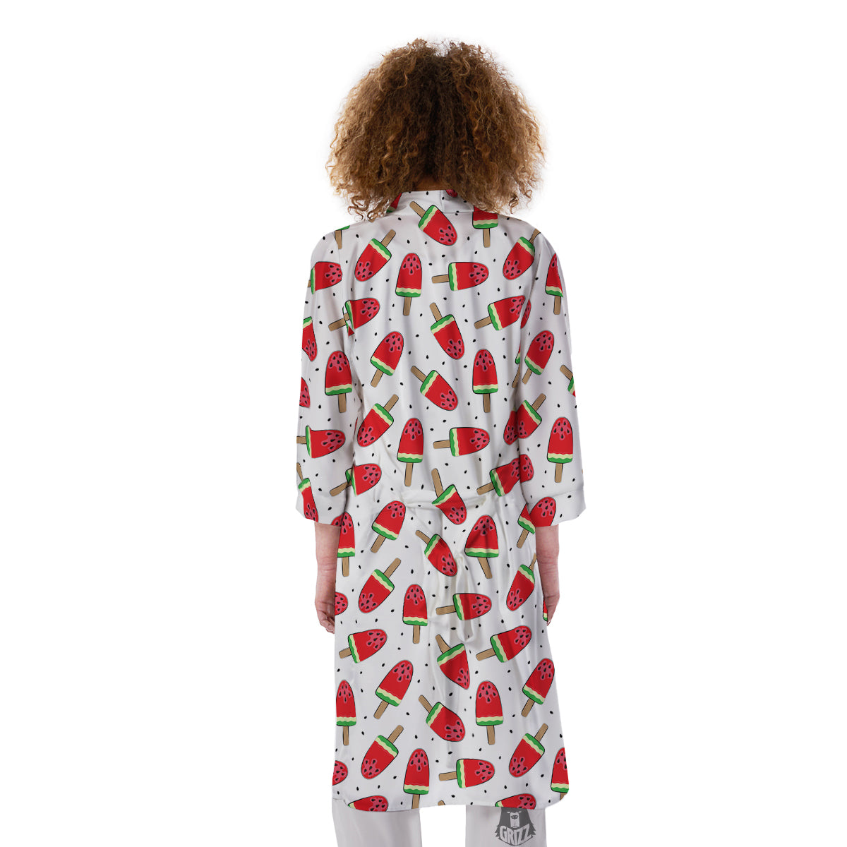 Ice Cream Watermelon Print Pattern Kimono-grizzshop