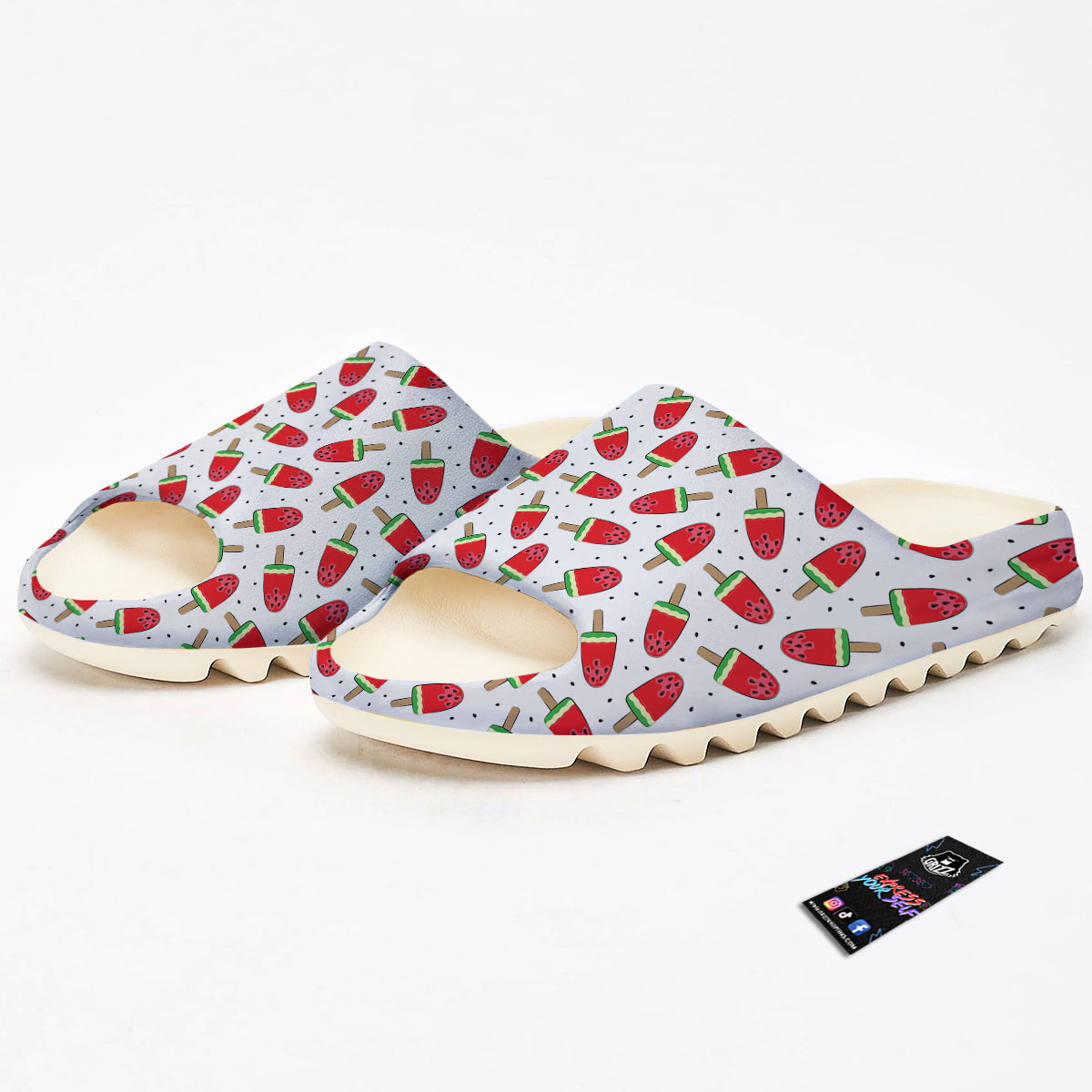 Ice Cream Watermelon Print Pattern Sandals-grizzshop