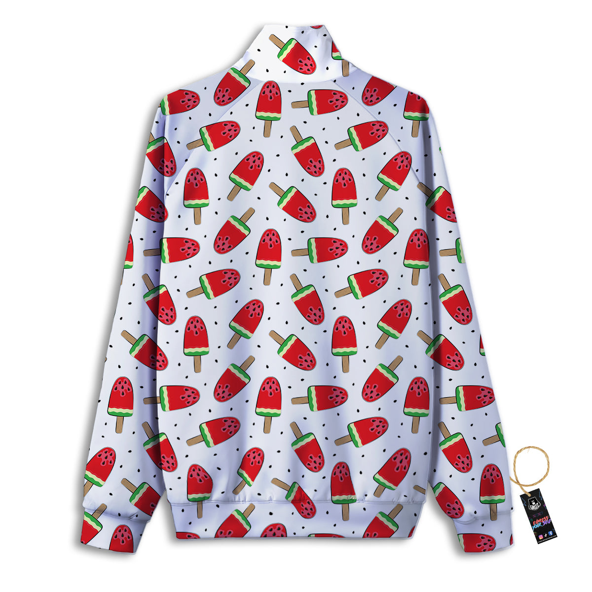 Ice Cream Watermelon Print Pattern Track Jacket-grizzshop