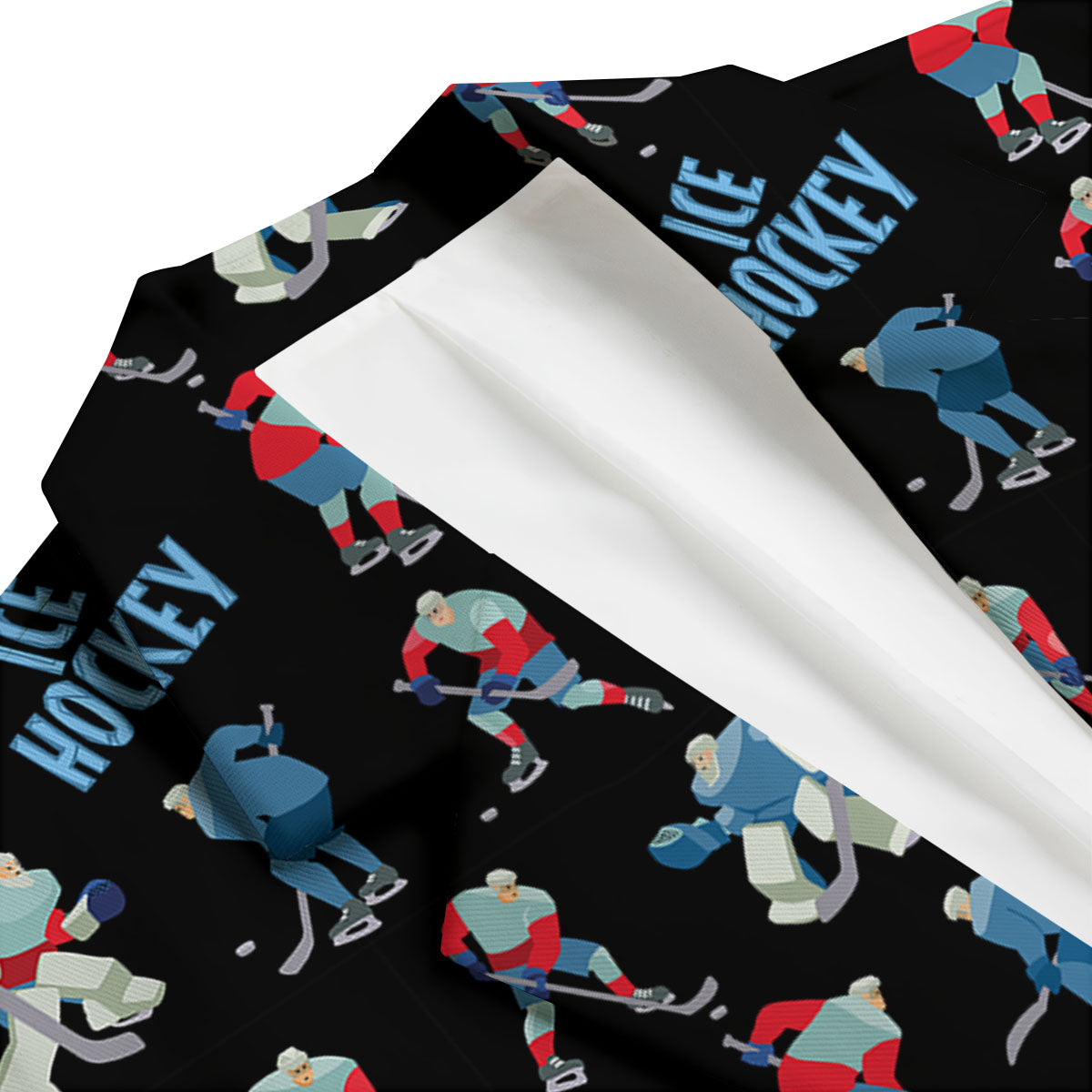 Ice Hockey Players Print Pattern Men's Blazer-grizzshop
