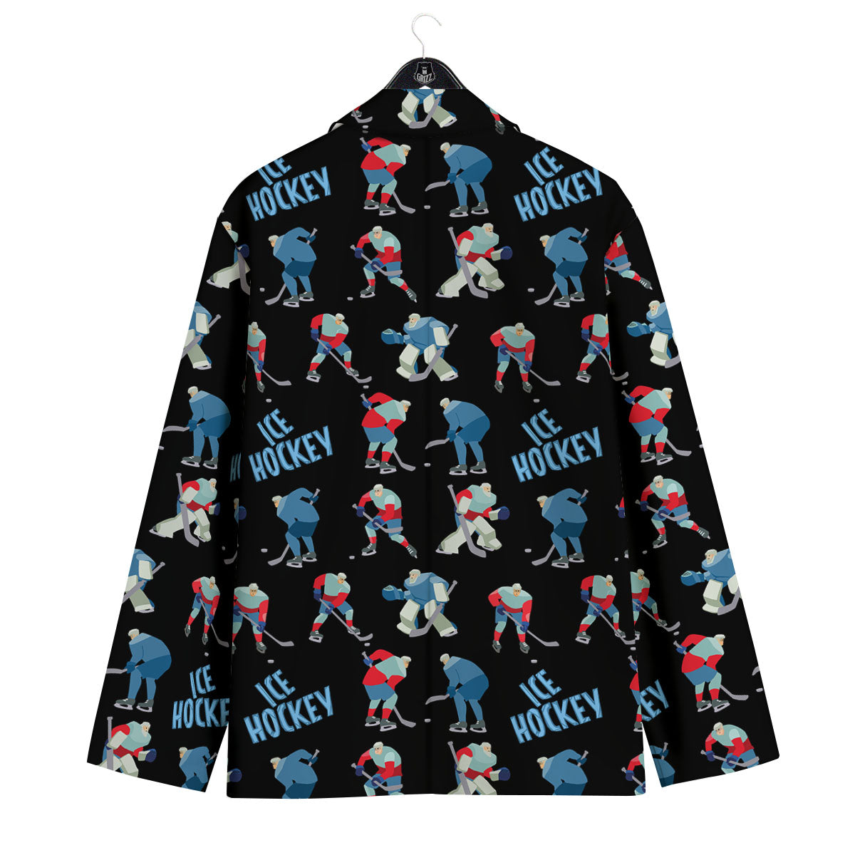 Ice Hockey Players Print Pattern Men's Sport Coat-grizzshop