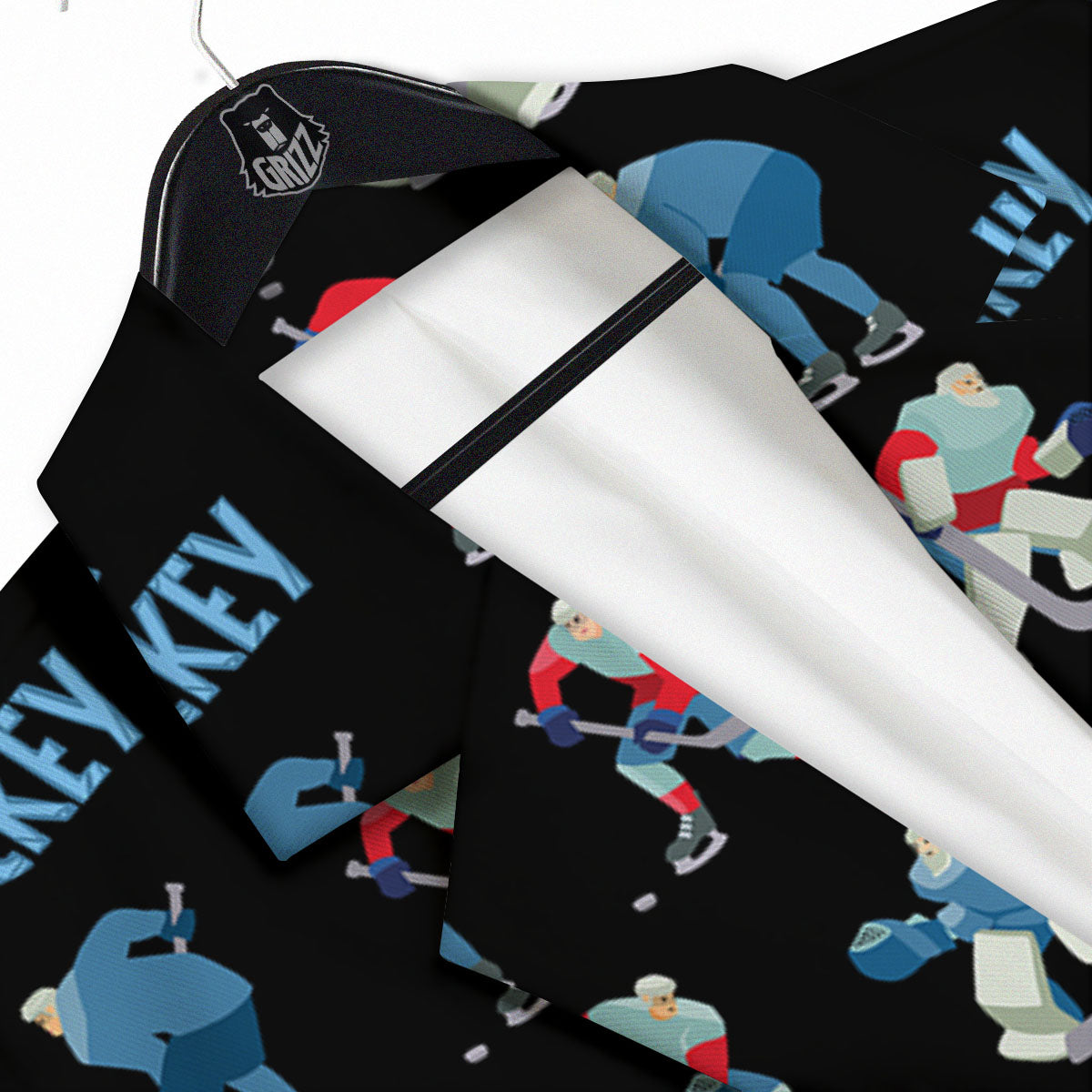 Ice Hockey Players Print Pattern Men's Sport Coat-grizzshop