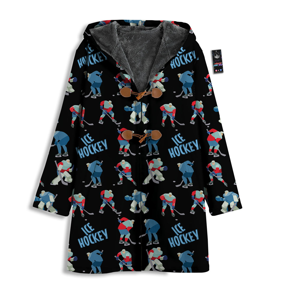 Ice Hockey Players Print Pattern Men's Windbreaker Jacket-grizzshop