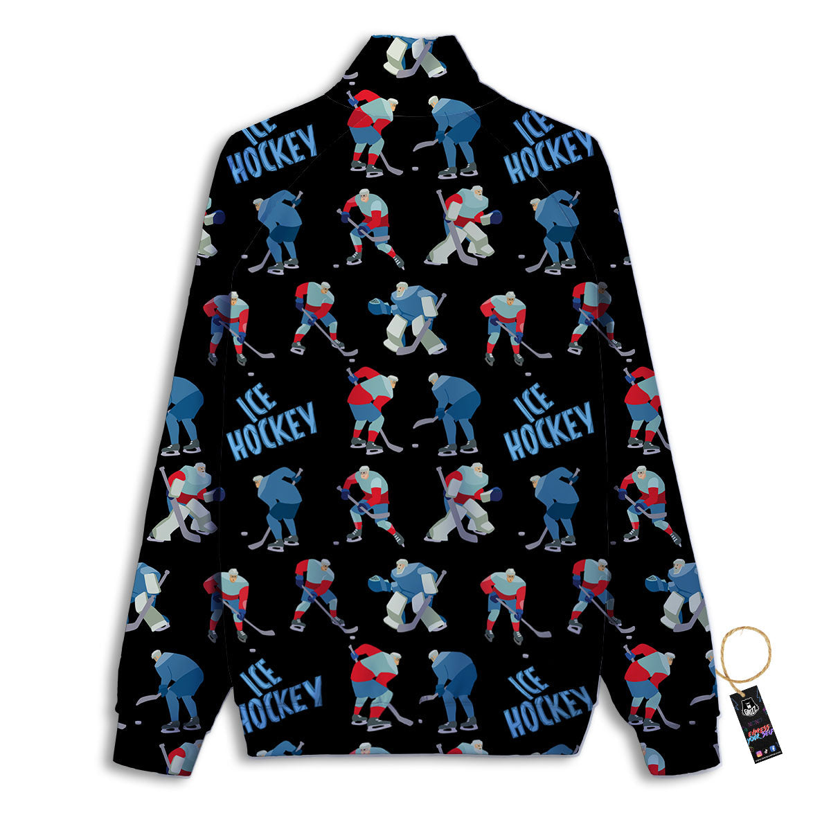 Ice Hockey Players Print Pattern Track Jacket-grizzshop