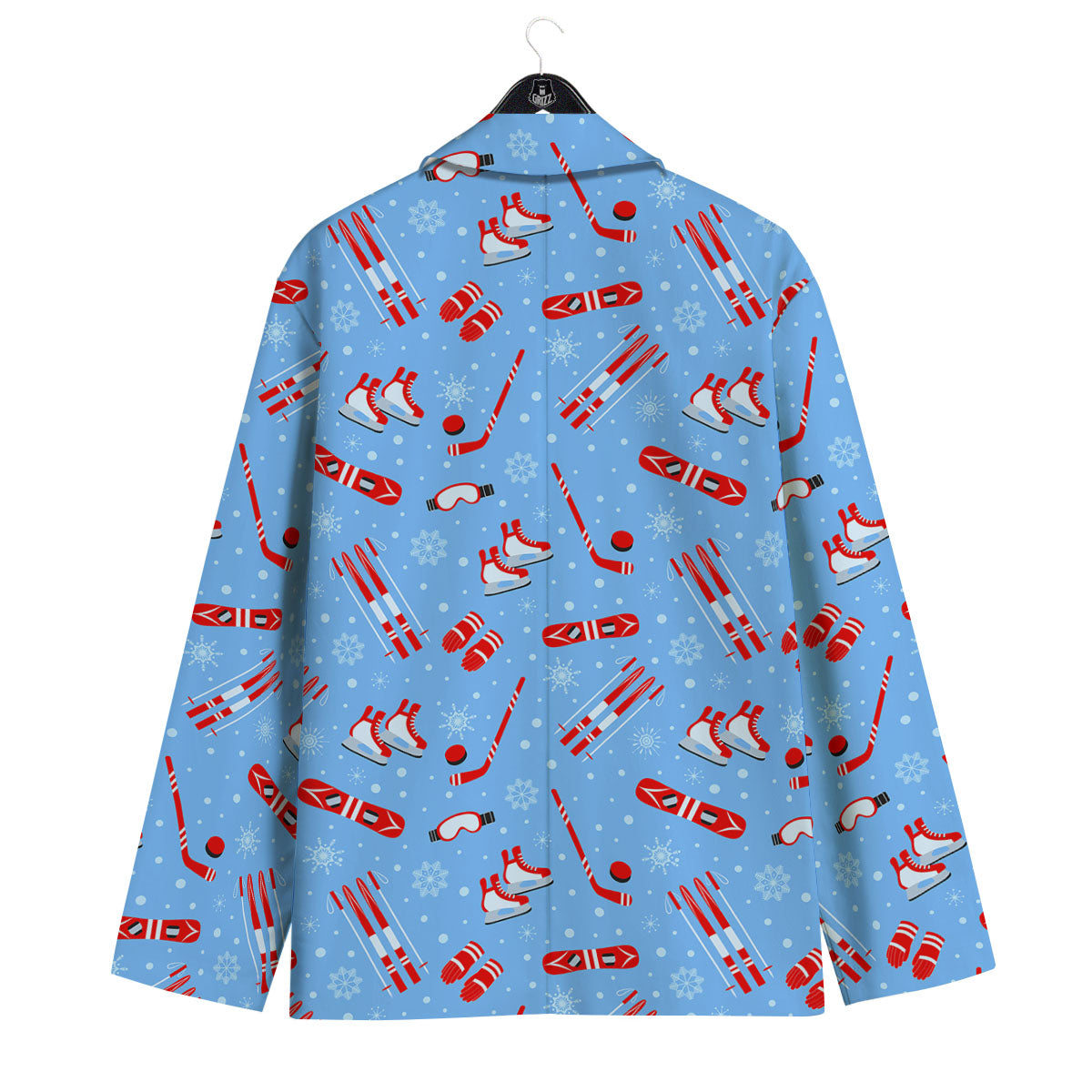 Ice Hockey Puck Print Pattern Men's Sport Coat-grizzshop