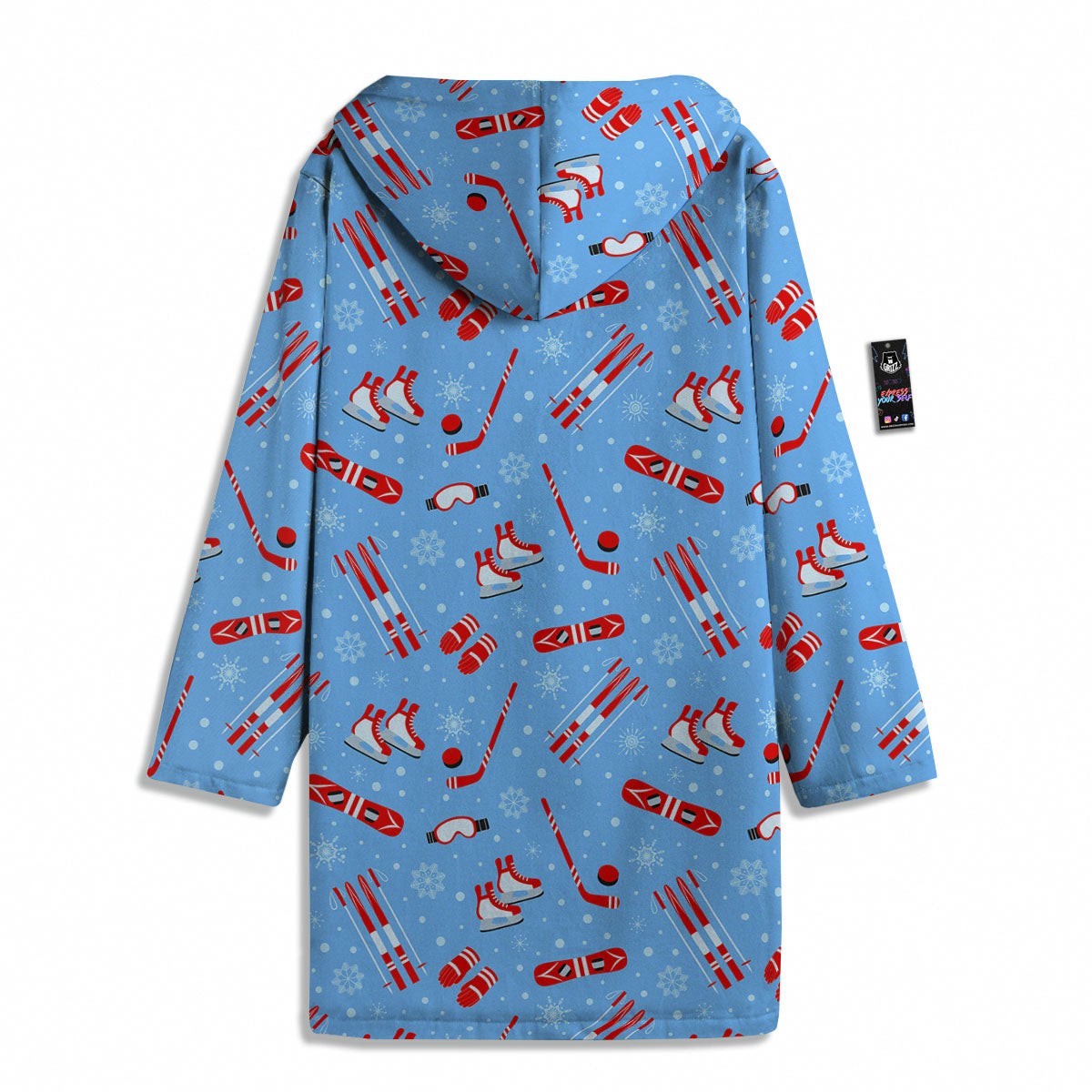 Ice Hockey Puck Print Pattern Men's Windbreaker Jacket-grizzshop