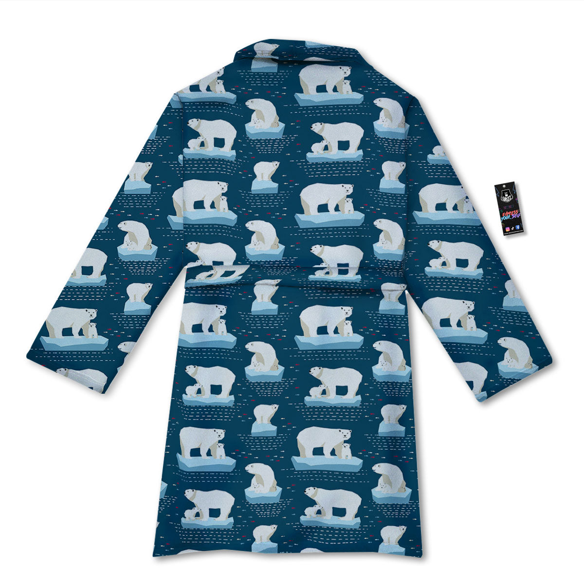 Ice Polar Bear Print Pattern Bathrobe-grizzshop
