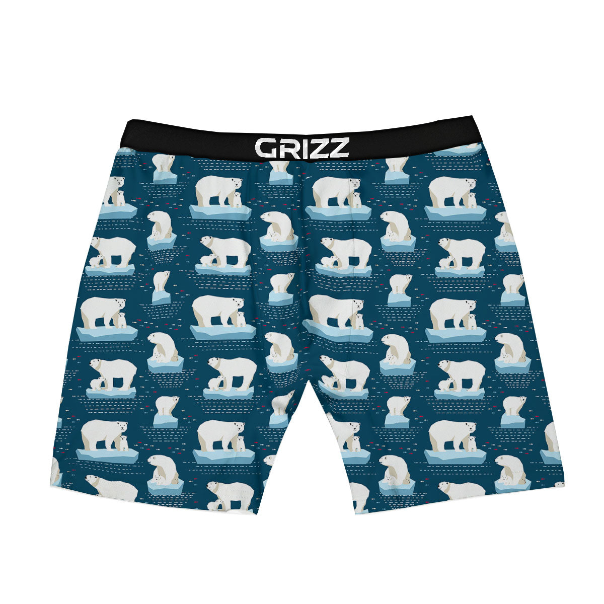 Ice Polar Bear Print Pattern Boxer Briefs-grizzshop