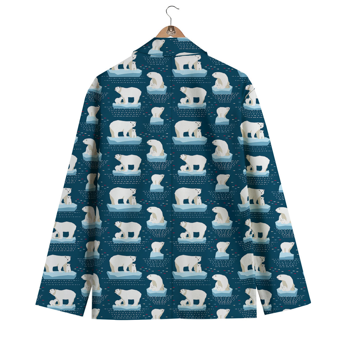 Ice Polar Bear Print Pattern Men's Blazer-grizzshop
