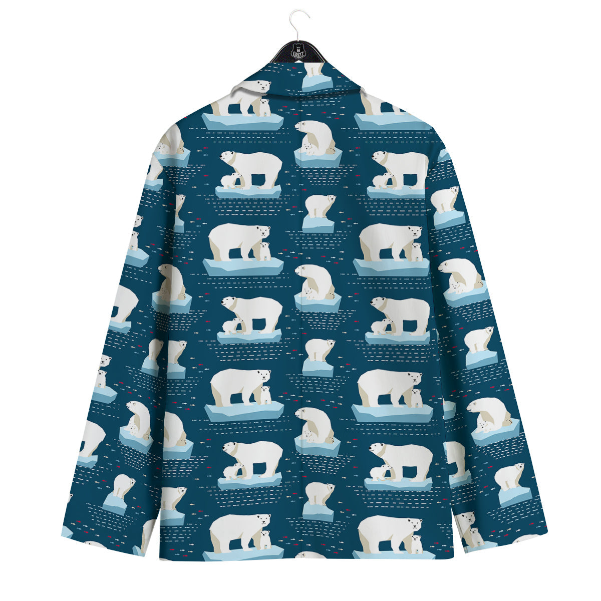 Ice Polar Bear Print Pattern Men's Sport Coat-grizzshop