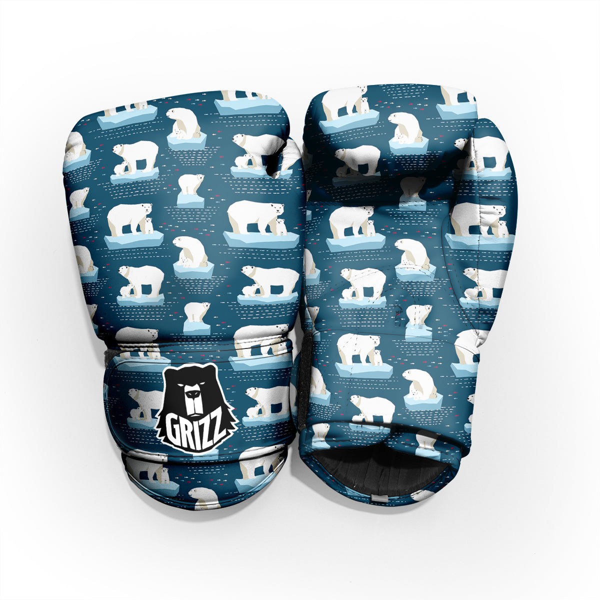 Ice Polar Bear Print Pattern Pro Boxing Glove