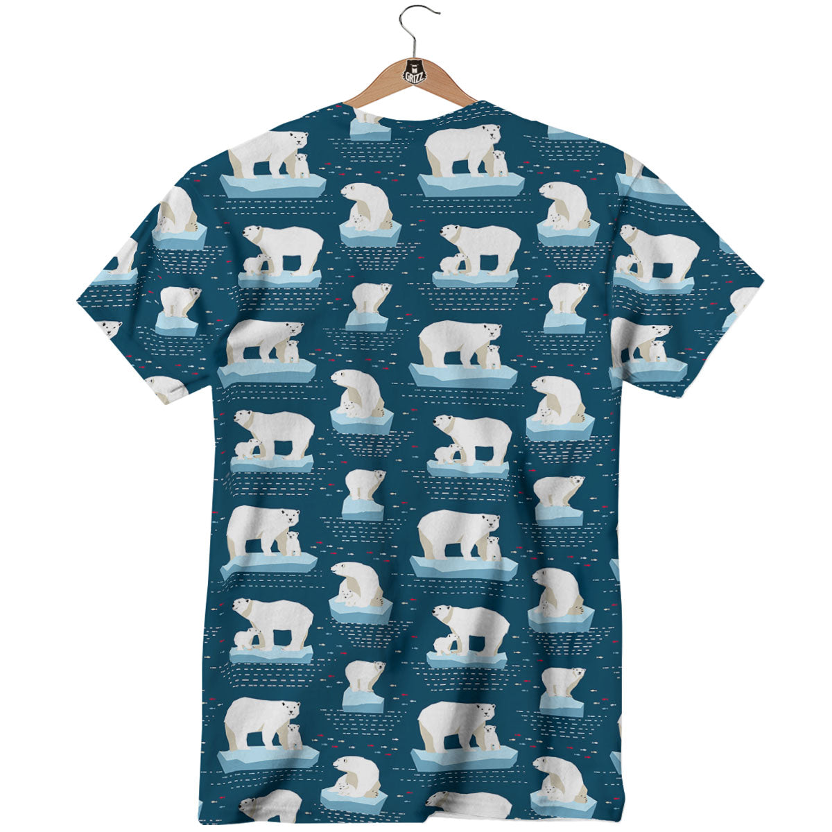 Ice Polar Bear Print Pattern T-Shirt-grizzshop