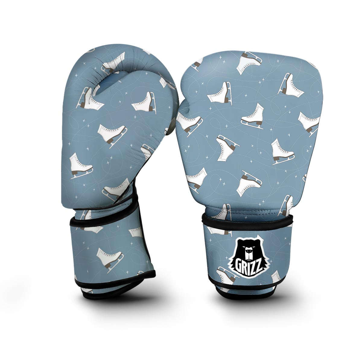 Ice Skate Print Pattern Boxing Gloves-grizzshop