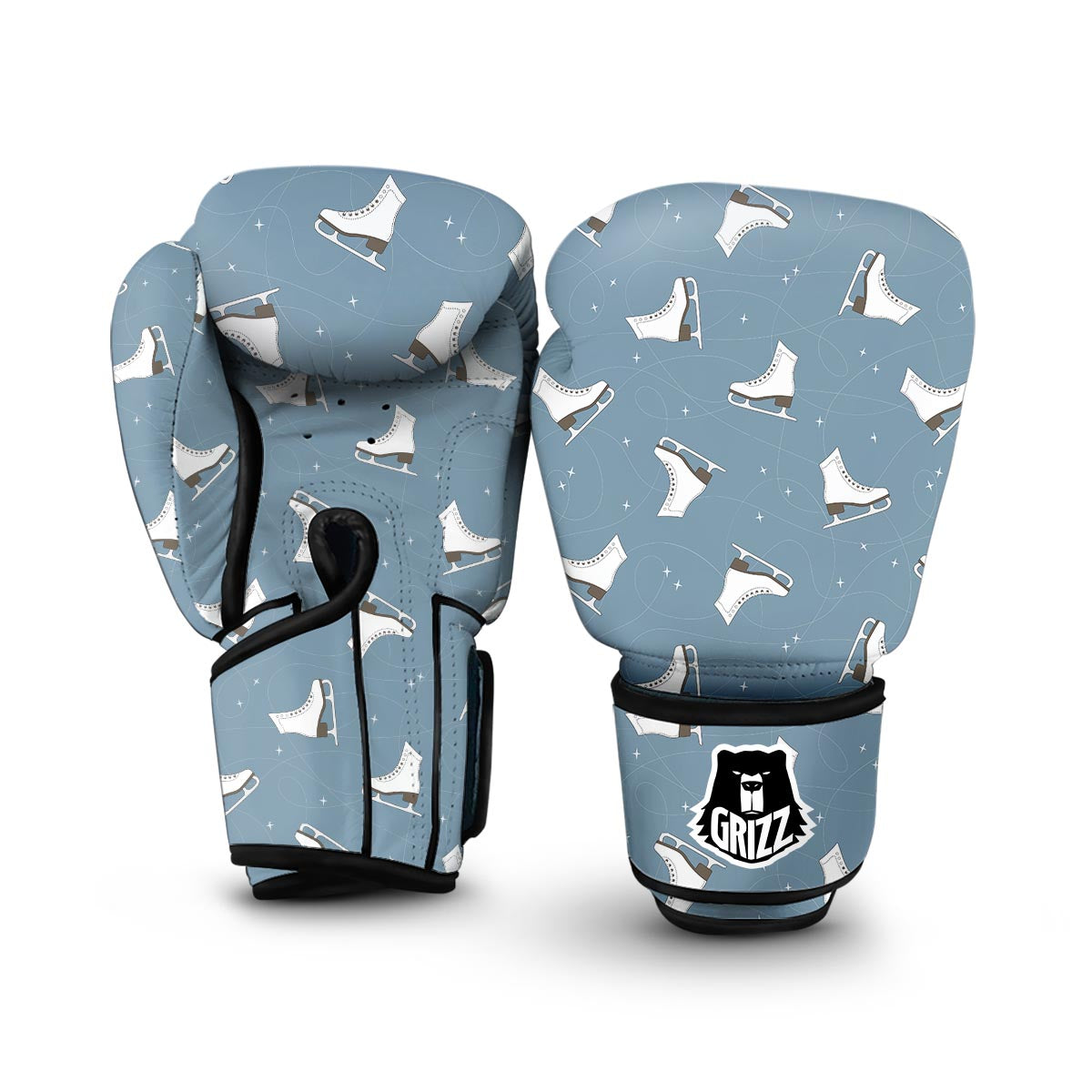 Ice Skate Print Pattern Boxing Gloves-grizzshop