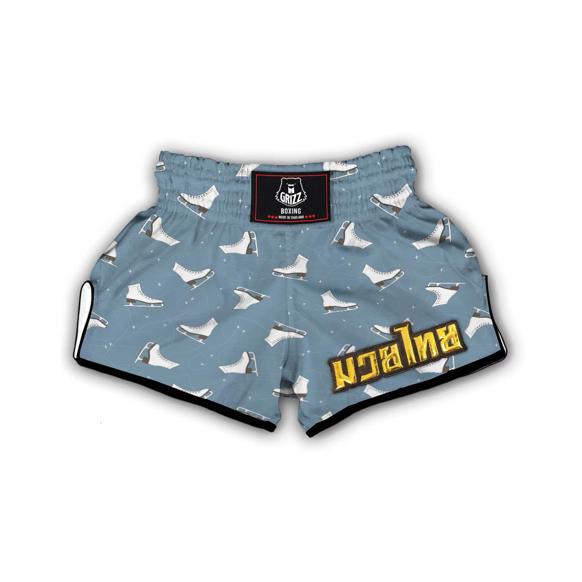 Ice Skate Print Pattern Muay Thai Boxing Shorts-grizzshop