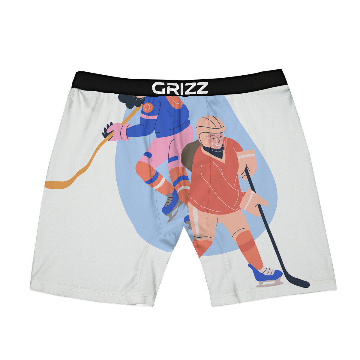 Ice Skates Hockey Print Boxer Briefs-grizzshop