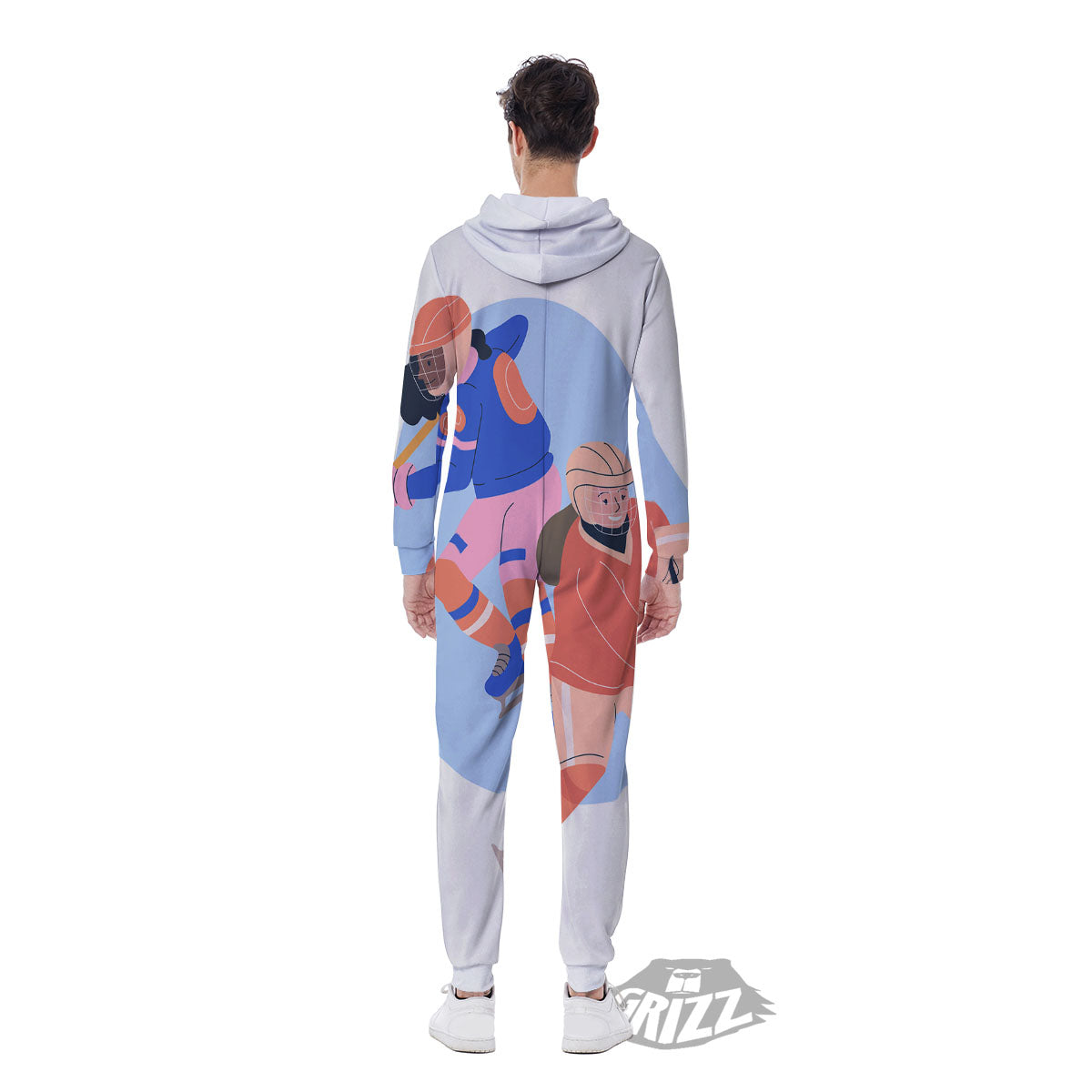 Ice Skates Hockey Print Men's Jumpsuit-grizzshop