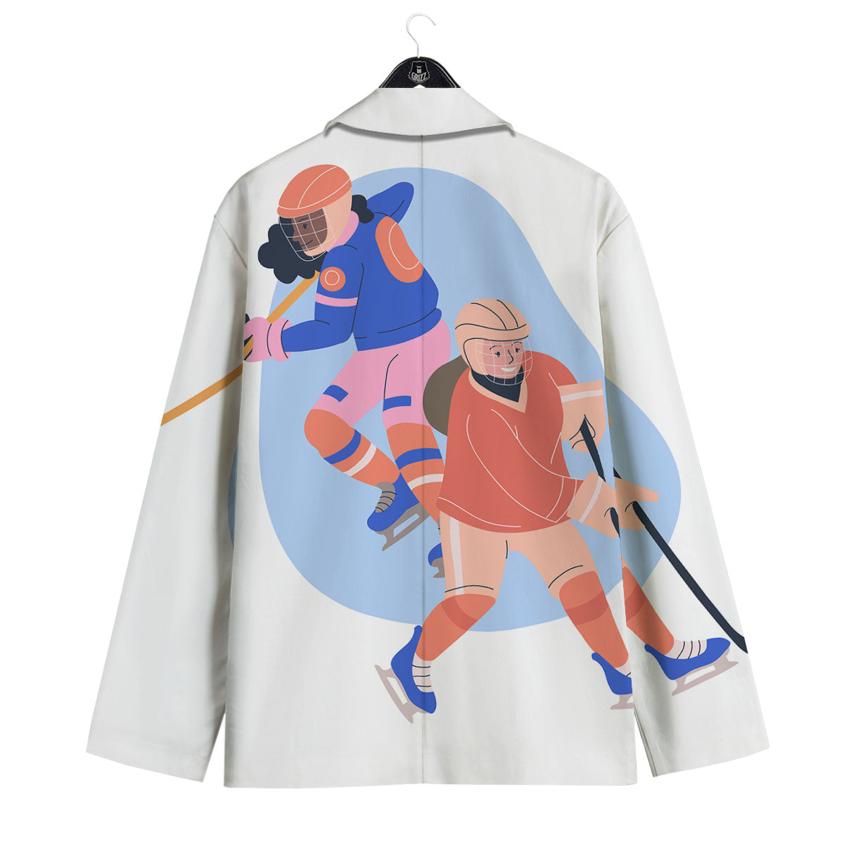 Ice Skates Hockey Print Men's Sport Coat-grizzshop