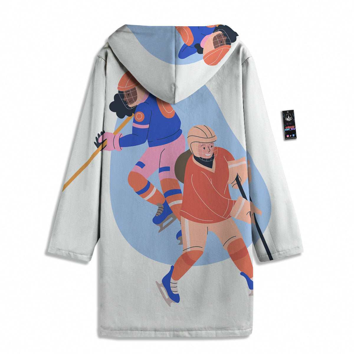 Ice Skates Hockey Print Men's Windbreaker Jacket-grizzshop